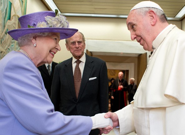 The Queen of England and the Popeof Rome  both represent false Christiaity. 