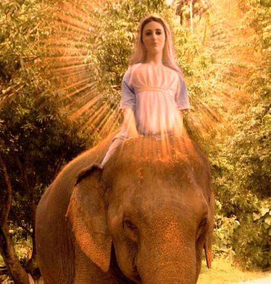 glowing-Elephant-Virgin-Mary